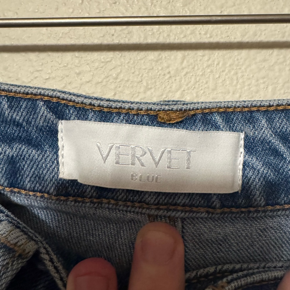 Wide Leg Blue Denim Jeans - Picture 2 of 4